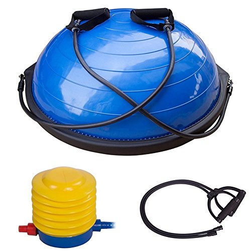 Colibyou Limited Edition Yoga Half Ball Dome Balance Trainer Fitness Strength Exercise Workout with Pump Blue by SKB (Standard)