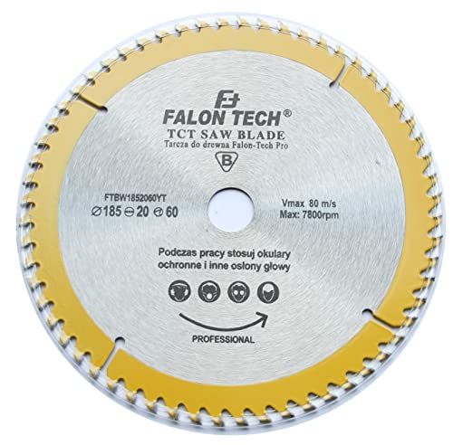 185 x 20 mm, 60 denti, lama per sega circolare per...