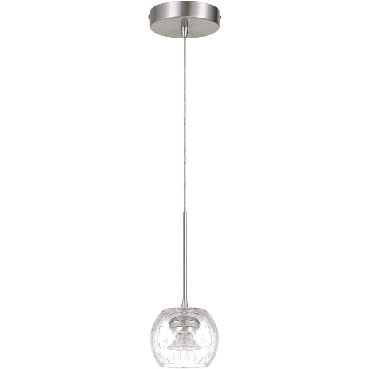 Cal Lighting Up-1123 Transitional Led Pendant From Ithaca Collection In Pewter,
