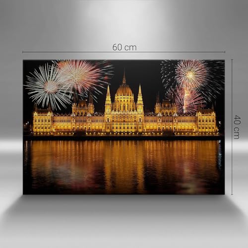 Tableau Budapest Parlement Hongrois Décoration Murale Salon 60x40