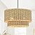 14" Handwoven 2-Light Rattan Chandelier, Adjustable Height Natural Tiered Drum Pendant Light, Boho Farmhouse Seagrass Chandelier for Kitchen Island, Bedroom, Dining Room, Living Room, Entryway