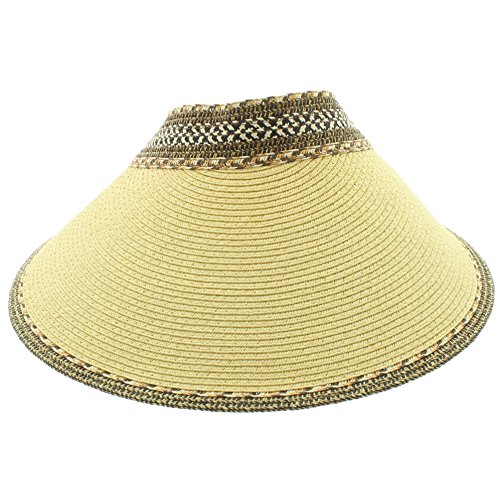 Visière de paille pour femme Milani grand bord pour bloquer le soleil sans transpirer