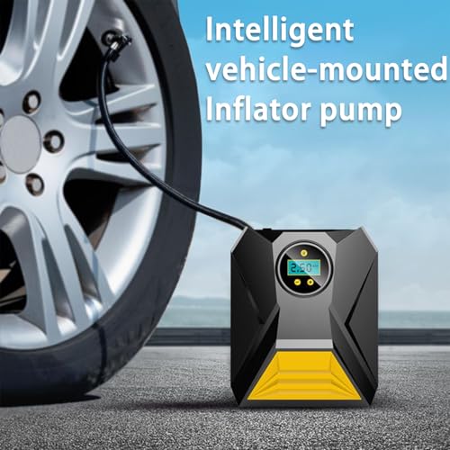 Inflador de neumáticos portátil de 12V y compresor inalámbrico digital 4
