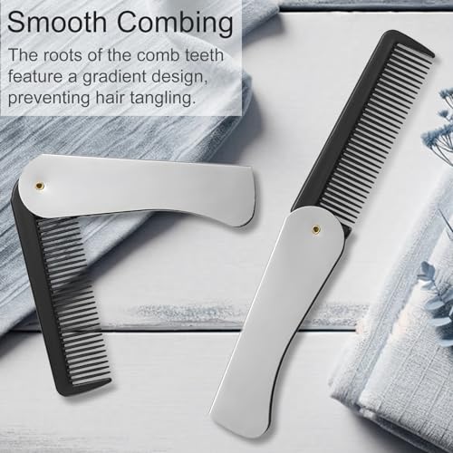 Peine Plegable de Acero Inoxidable para Hombre miniatura 5
