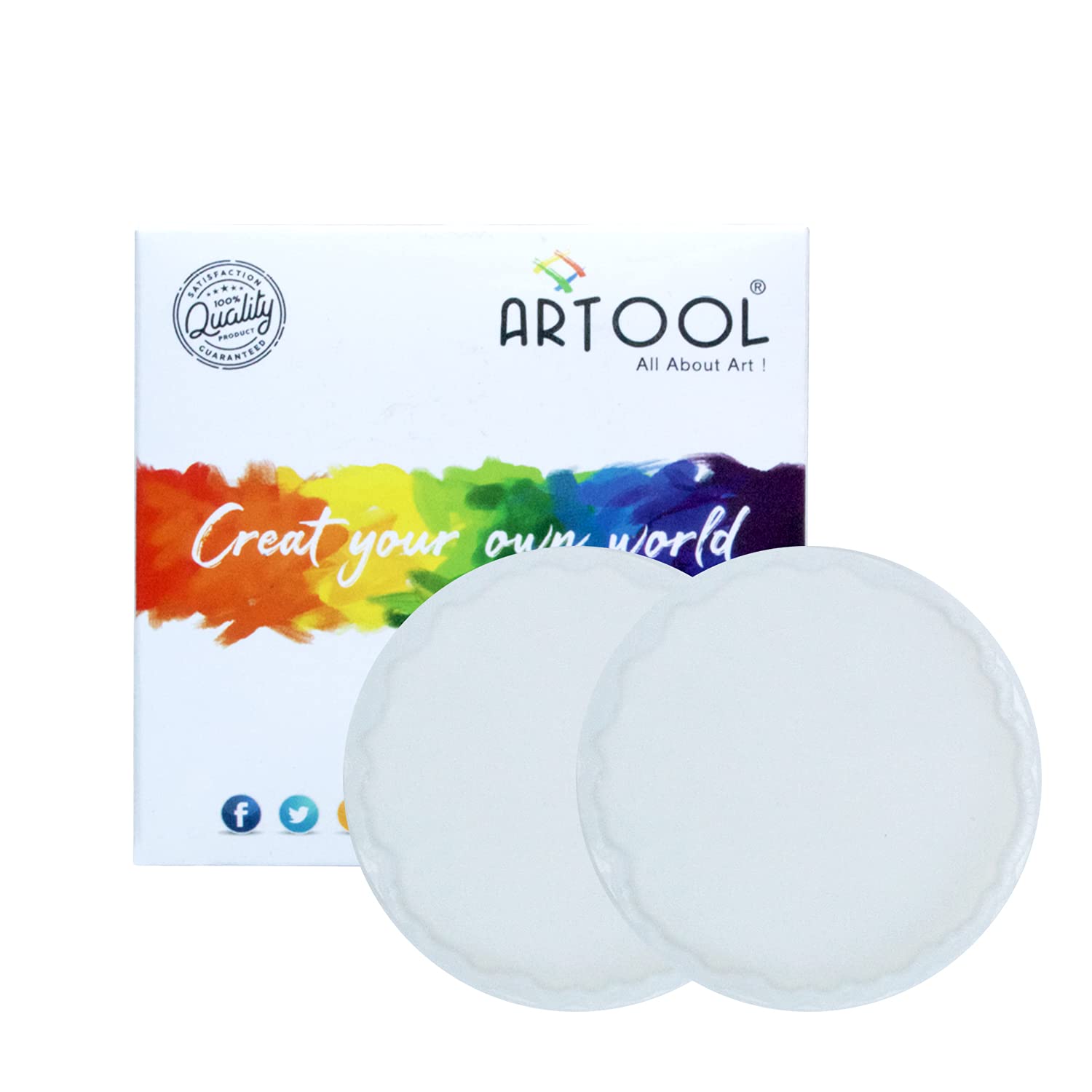 ArtoolNolaai Coaster Round 95mm Silicone Epoxy Molds Agate for Casting with Resin, Concrete, Cement and Polymer Clay -Set of 2