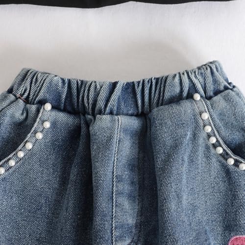 Image of Ayzozuy Kid Girl Clothes Shorts Set 2 Piece Outfits Summer Casual Short Sleeve Top and Shorts Set for Girls 4-7