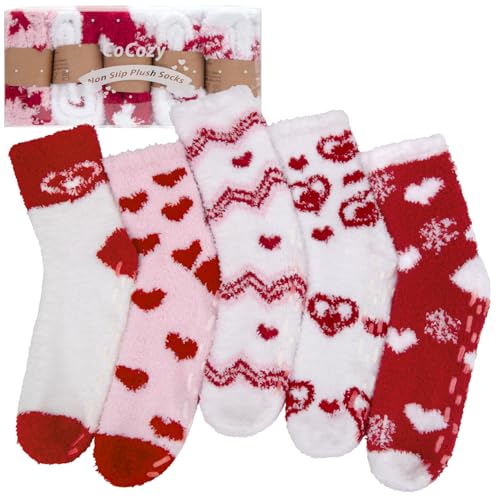 Fuzzy Socks with Grips for Women