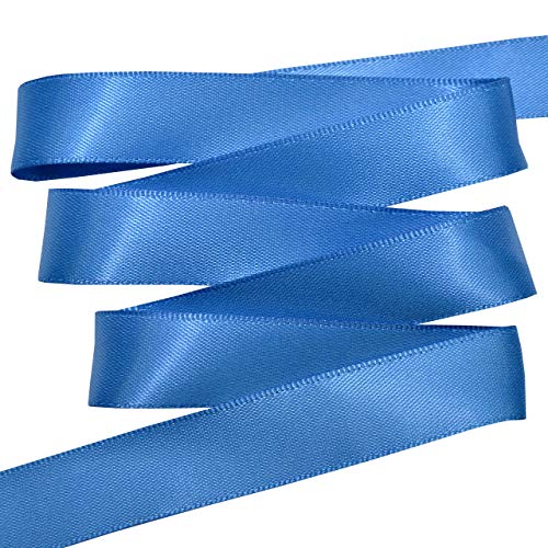 Image of Morex Ribbon 08816 /50-366 Double Face Satin Ribbon, 3 /8 inchx 50 Yd, Batik Blue