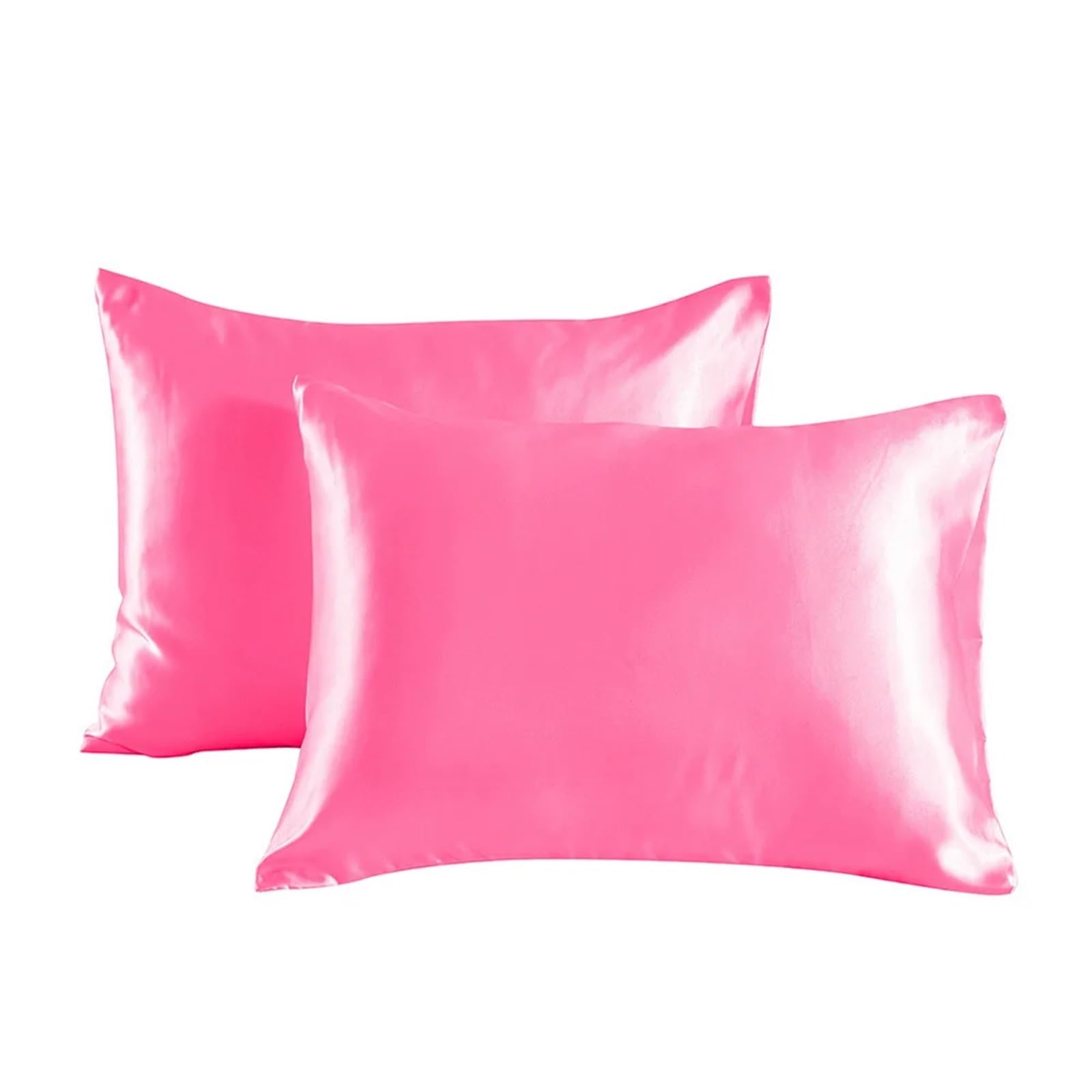 2pc Satin Pillowcase - Silky Pillow Cases For Hair And Skin With Envelope Closure(Pink1,20x26 IN)