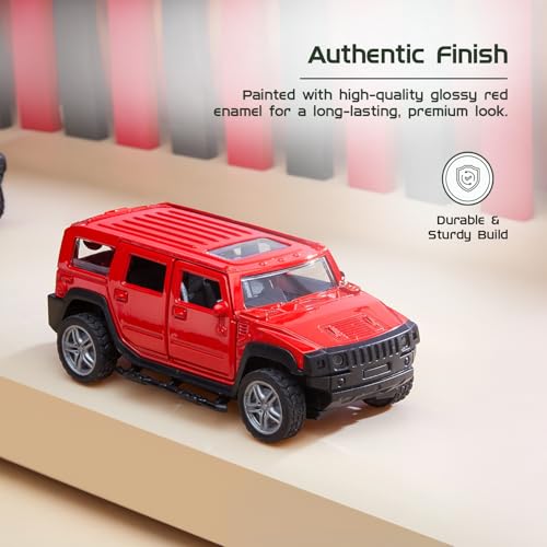 Image of Amazon Brand - Metal Die Cast 1:37 Humm | Red | Collectible & Durable