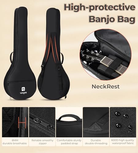 Vangoa 6 String Banjo Guitar Full Size, 38 Inch Banjo Guitar with Resonator Closed Back, Remo Head, Beginner Banjitar Six String Banjo Kit for Adults Teens Starters - Image 6