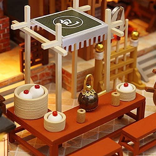 DIY Puppenhaus Chinesische Architektur DIY Holz Big Dollhouse Kit Montiert Miniatur-Trommel Puppenhaus Casa Spielzeug… – Bild 7