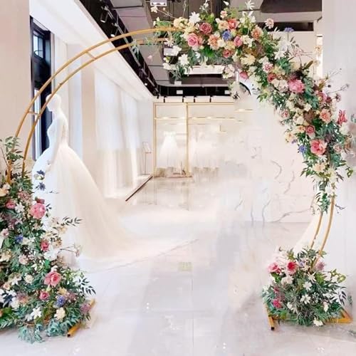 Stojak na tło do ramy łuku balonowego, okrągłe metalowe podwójne rurki, dekoracja na wesela, urodziny i baby shower, eleganckie akcesorium imprezowe