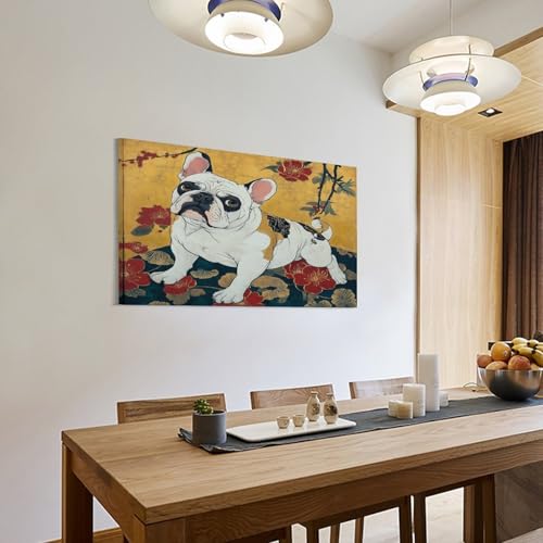 Bulldog impression giclée sur toile moderne 50x75 cm