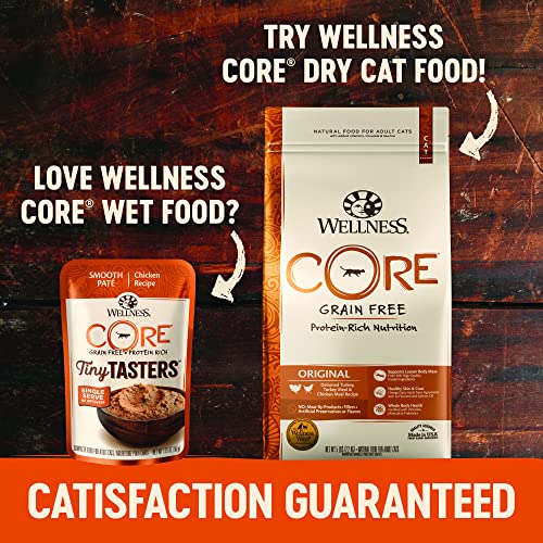 Wellness CORE Tiny Tasters Pate Variety Pack Adult Wet Cat Food, Natural, Protein Rich, Grain Free, Sea Recipies, 1.75 oz, Pack of 12 Pouches - image 6