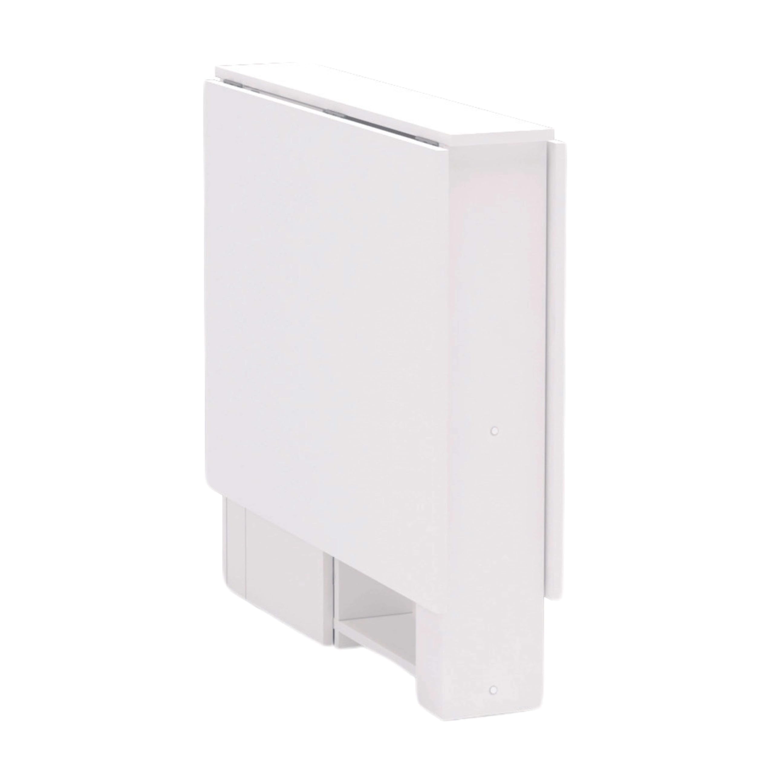 Suarez Swing Mesa Cocina Melamina abatible Plegable Color Blanco 18-135x75x80 cm