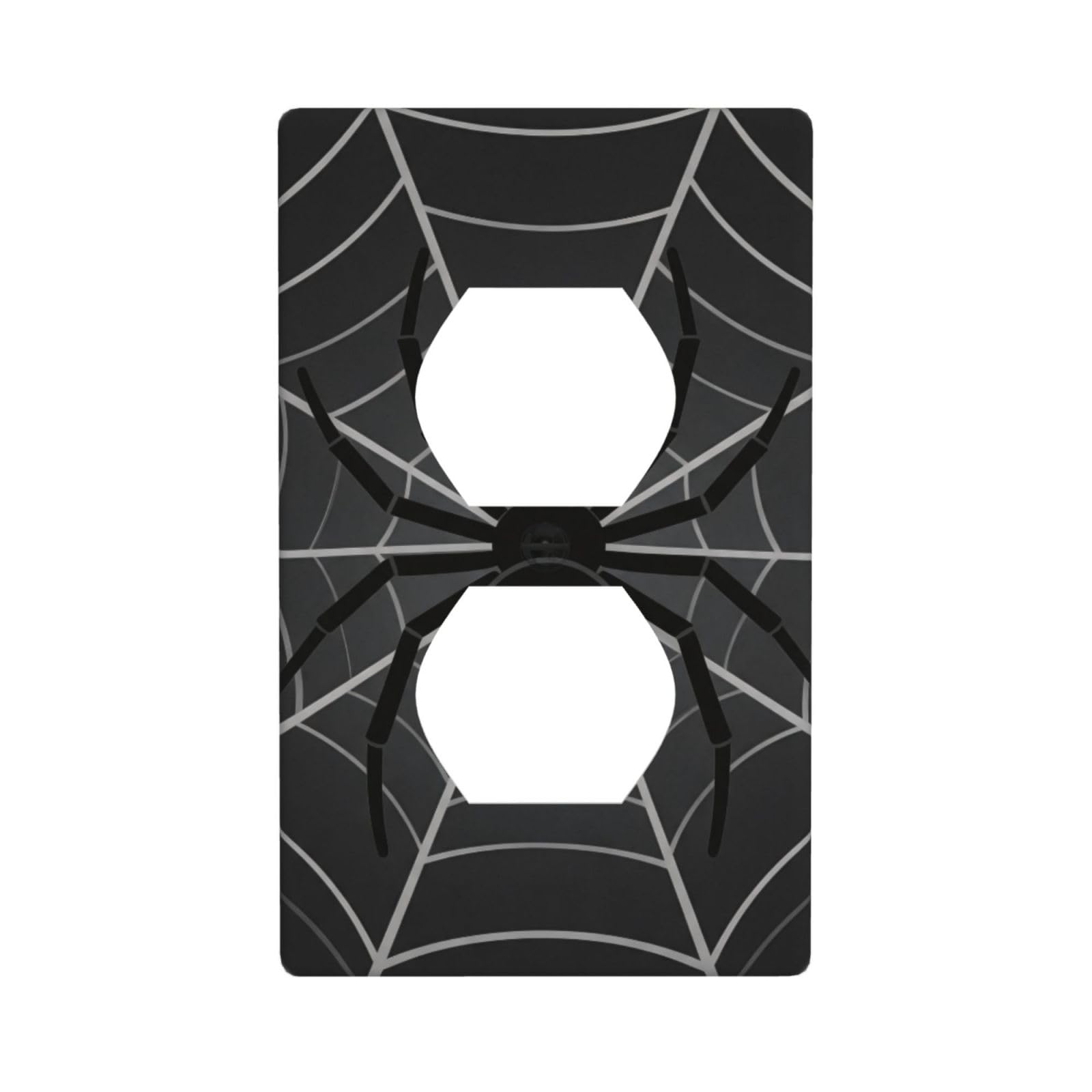 Spider Web Decorative Switch Plate Cover-Unbreakable Polycarbonate Wall Plate for Home Office, 1 Gang with Screws