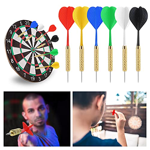 Accmor 18 Pack Steel Tip Darts, 18 Grams Metal Tip Dart Set, Darts Metal Tip Set, Metal Darts For Dartboard #TOP7