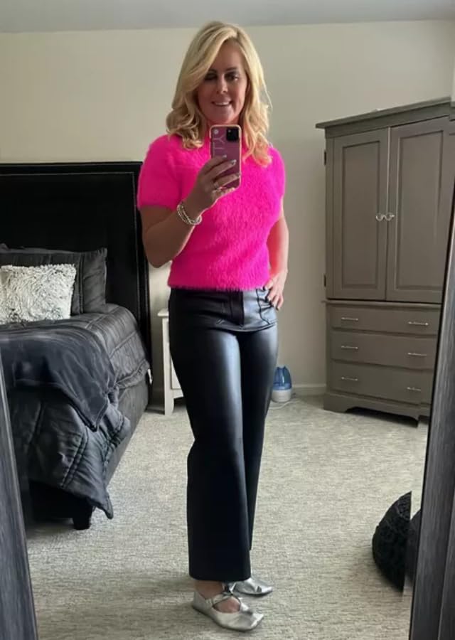 Yishaweiqi Bow Knot Ballet Flats Shoes for Women Bowtie Strap Ballerina Shoes Slip-on Square Toe Mary Jane Flats3