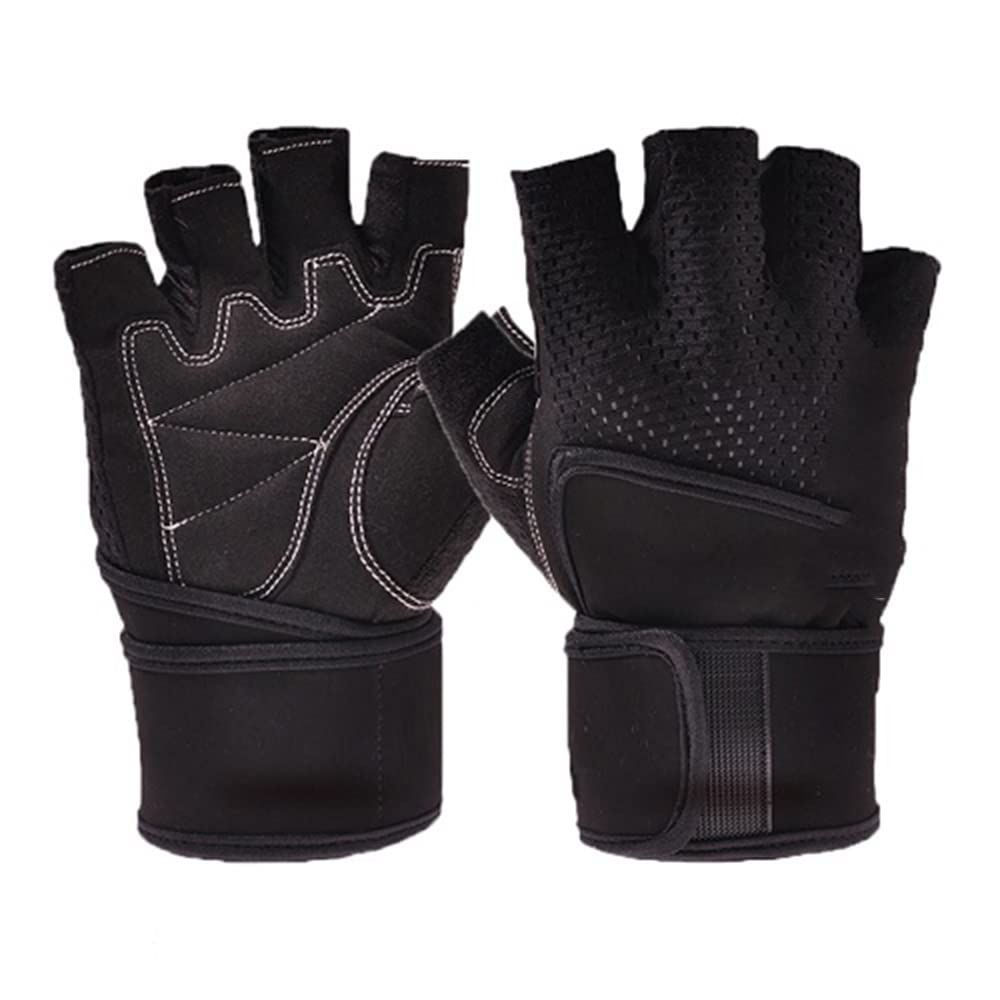 1 Paio di Guanti Senza Dita Guanti da Fitness Guanti Mezze Dita Traspiranti per Uomo Donna Guanti da Allenamento per Attrezzature per Sollevamento Pesi (L)