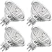 Luxrite LR20250 (4-Pack) 50WMR16/FL EXN 50-Watt Halogen Pin Base Light Bulb, 12V MR16 Halogen Bulb, Glass Cover, Dimmable, 600 Lumens, GU5.3 Bi-Pin Base