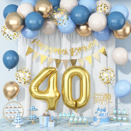 Décoration de gâteau 40 ans et guirlande pour sublimer votre repas de quarantième anniversaire