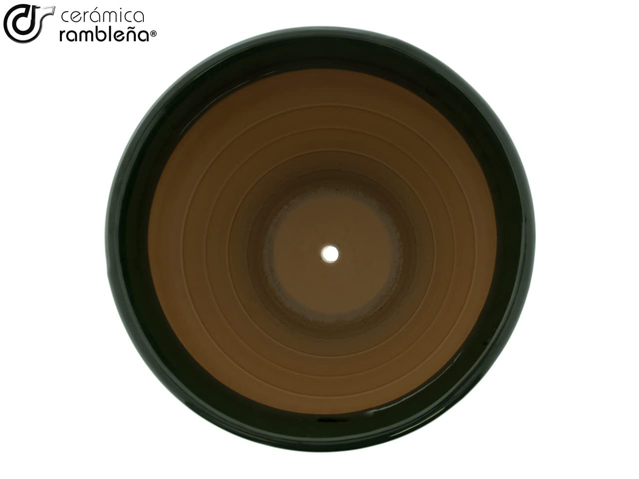 Ceramika RAMBLEÑA | Czerwone doniczki błotne | Doniczki dekoracyjne | Garnki ceramiczne | Doniczki zewnętrzne | Doniczka kokosowa - zielony - D131 | Dekoracja 100% ręcznie robiona | 26x26x20 cm