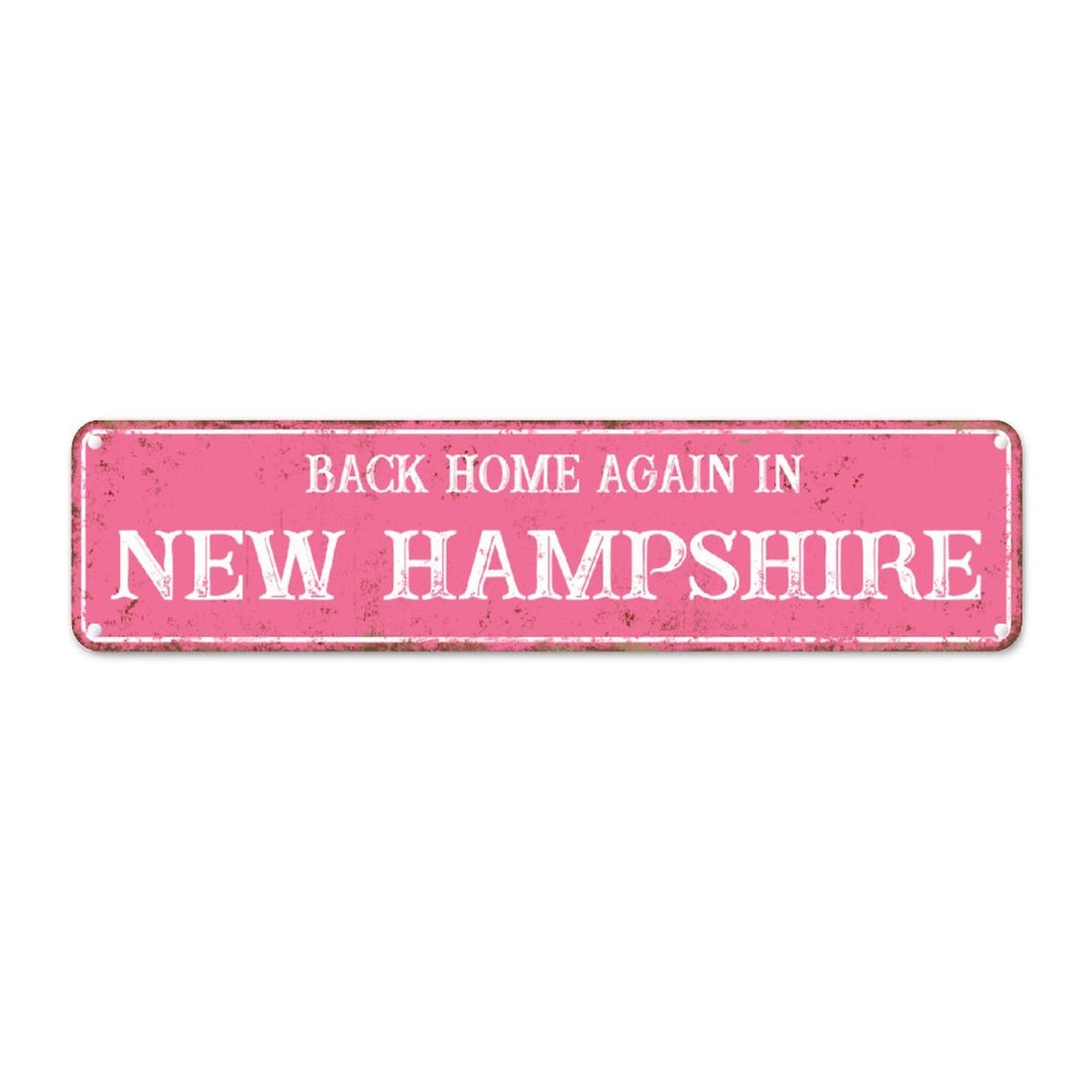 Panneau métal New Hampshire déco vintage salon cuisine 61 cm