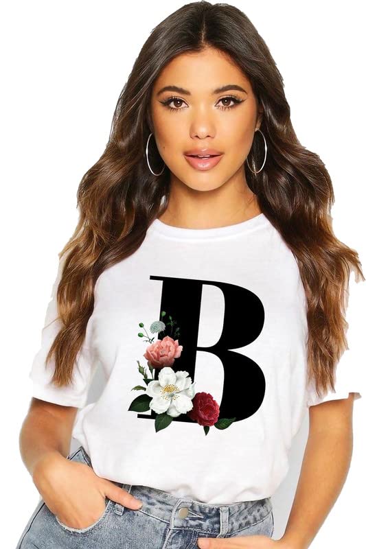 Graphic Alphabet Print A B C D E F G H I J K L M N O P Q R S T U V W X Y Z A to Z Unisex Oversized T-Shirt