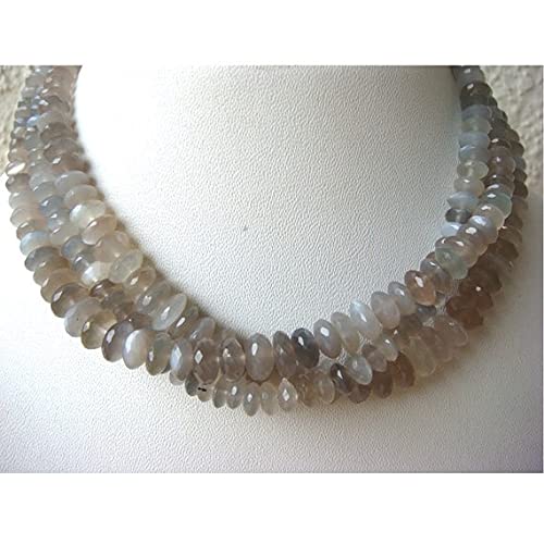 Perles en pierre de lune grise LKBEADS pour créer vos propres bijoux bohèmes et élégants