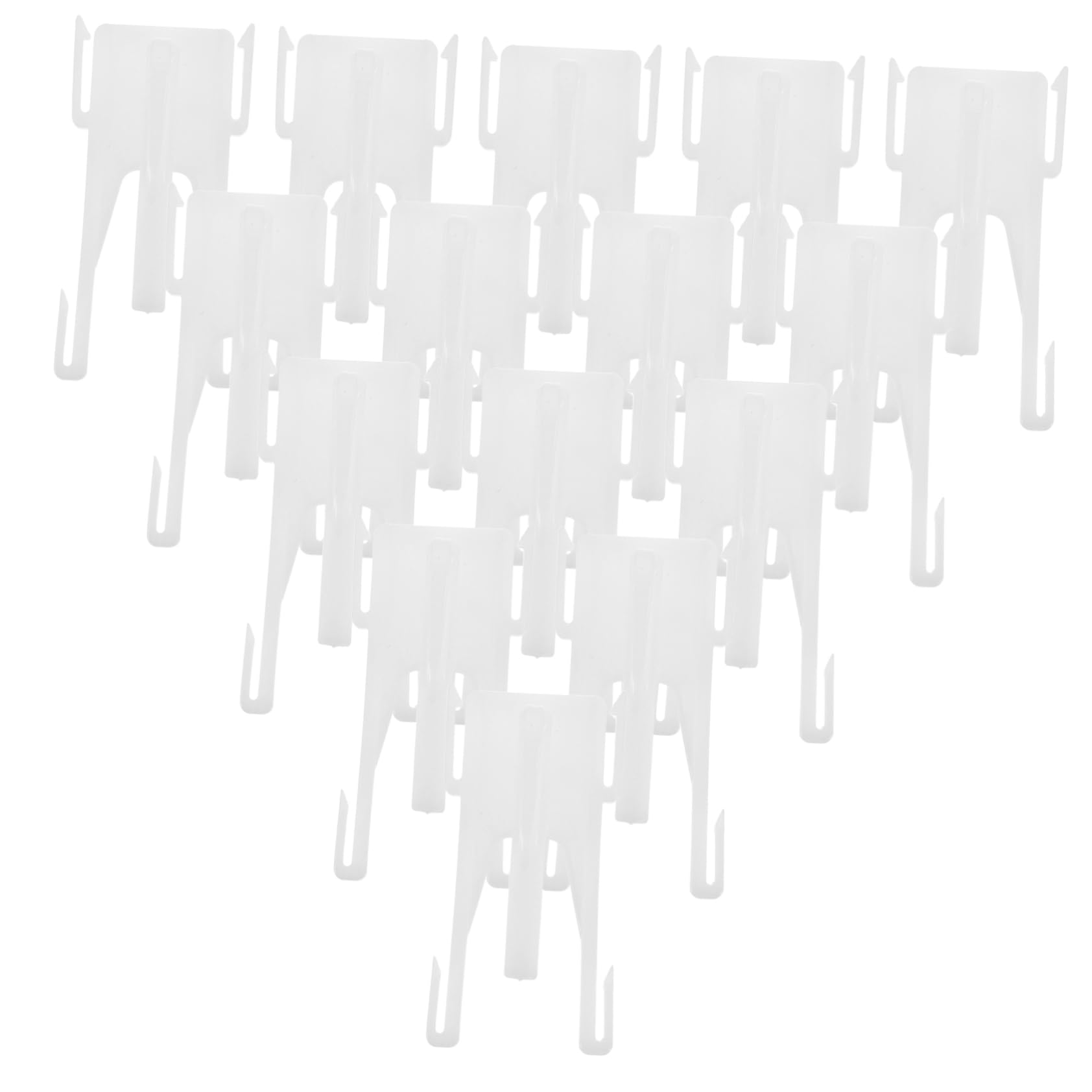 20pcs Pinch Pleat Curtain Hooks Heavy Duty Drapery Clasp for Compatibility with Straight and Serpentine Tracks White