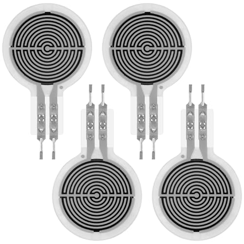 4Pcs Thin Film Pressure Sensor 20g-6Kg High Sensitivity Force Sensitive Resistor Force Sensor Pressure Sensors for Arduino DIY Industrial Precise Measurement Control