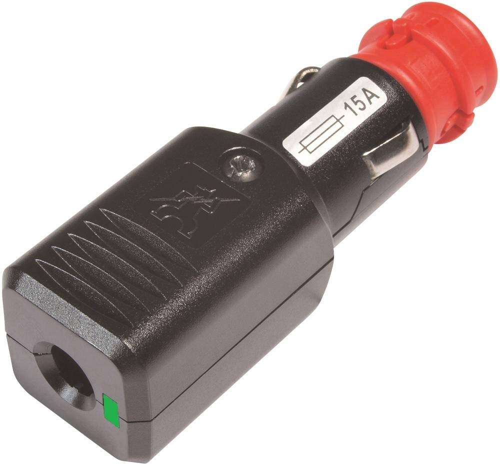 ProCar Uniwersalna wtyczka NG 15A LED z odciążeniem z zabezpieczeniem, obciążenie 12-24 V, prąd m