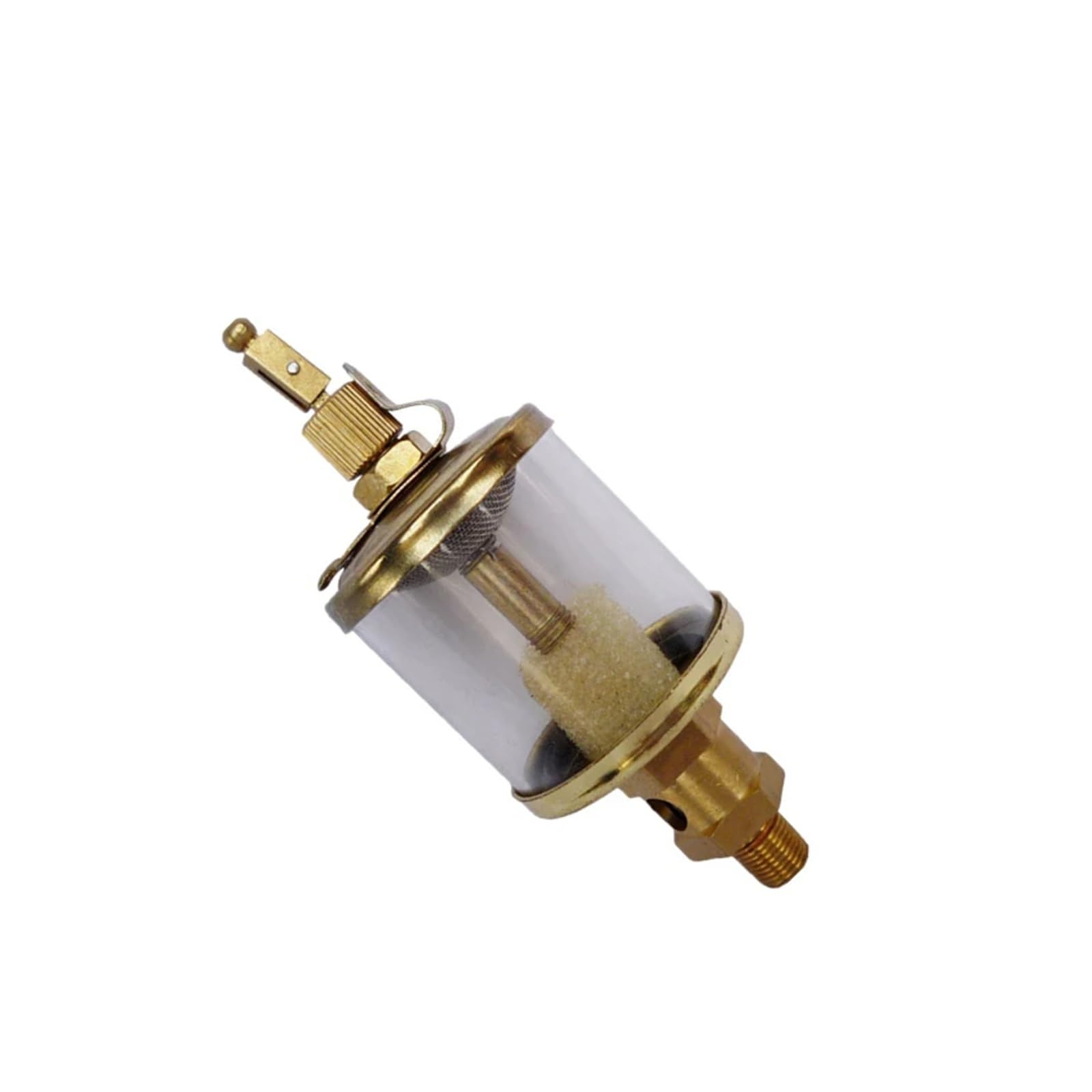 M10x1 Metric Male Thread Copper Plating Oil Cup Sight Gravity Drip Feed Oiler 100ML