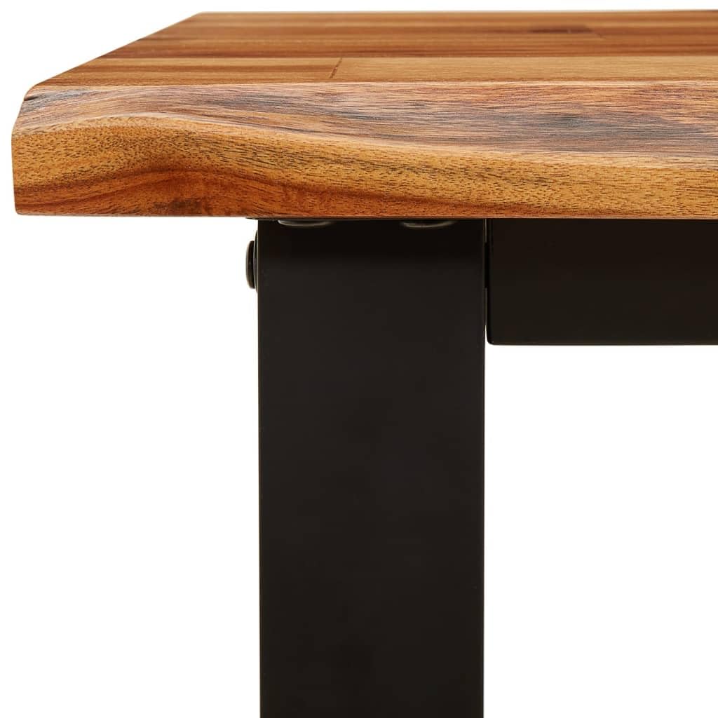 Banc avec bord vivant 140 cm bois d acacia massif