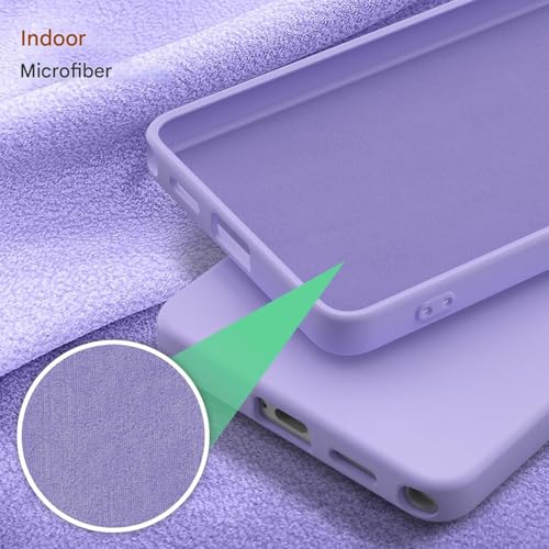 Image of DIZORO Microfiber Candy Case Compatible with Samsung S26 Ultra 5g Smooth Touch Cushion Liquid Soft Silicone Gel Rubber Phone Cases Non-Slip Full Body Protective Shockproof Back Cover (Purple)