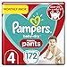 Pampers Baby Dry Lot de 172 couches pour bébé Taille 4 9-15 kg