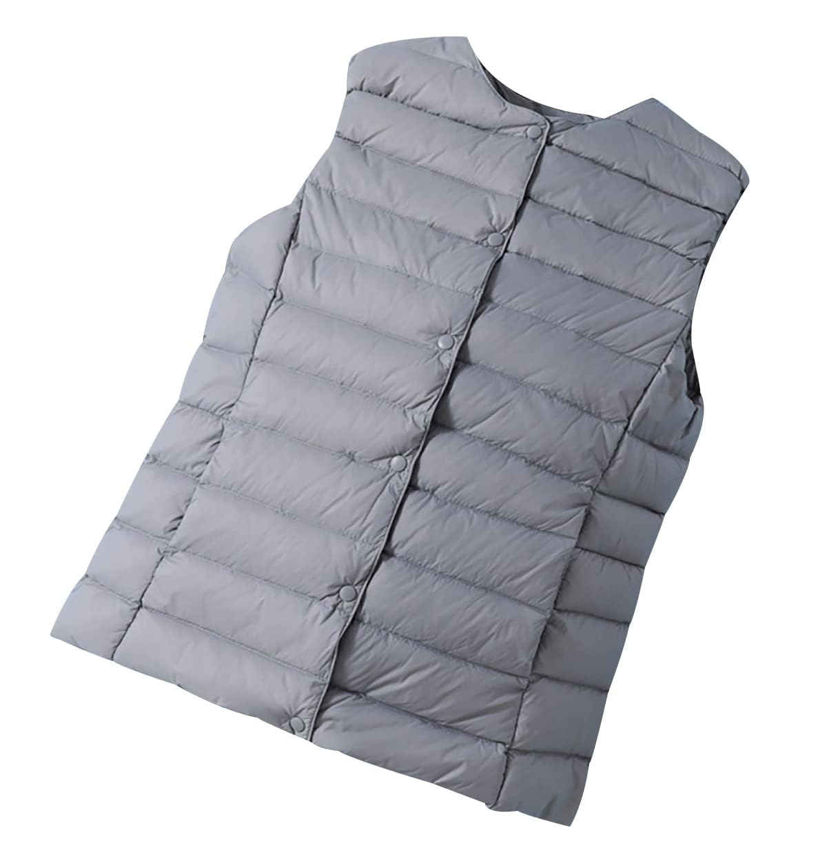 Gilet da donna ultraleggero, trapuntato, leggero, imbottito in piuma, senza maniche, gilet da donna