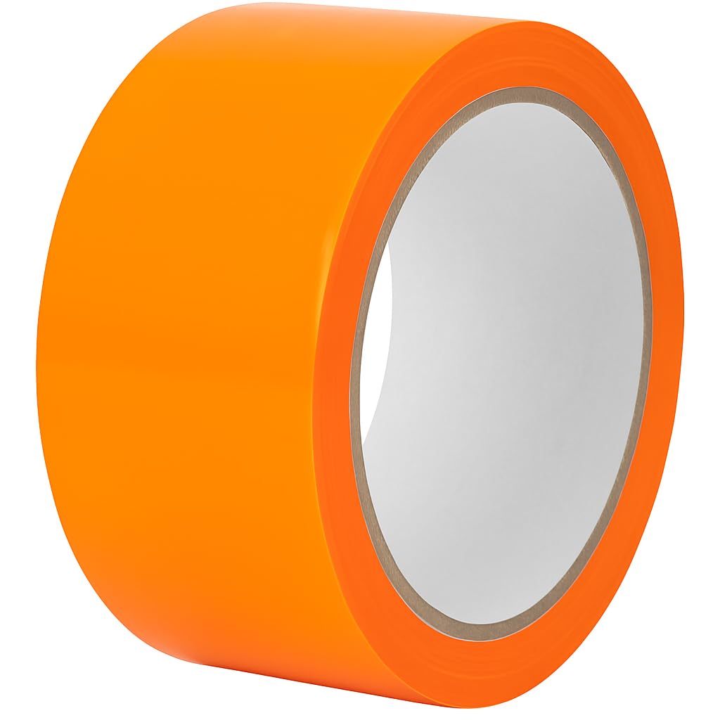 2 Pcs Bright Orange Tape (2 Inch Width x 25 Yards Length) Bright Orange Color BOPP/Packing/Marking High Strength Adhesive Tape For Packing Parcels, Boxes, Cartons, Postage, Arts And Crafts - 2 Count
