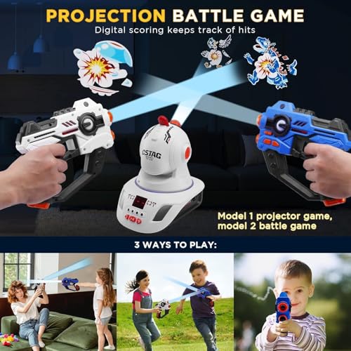Image of SAMTOP Laser Tag Set Children, Laser Gun Game with Projector for Boys, Multifunctional Laser Tag Gift Boy 6 7 8 9 10 11 12 Years