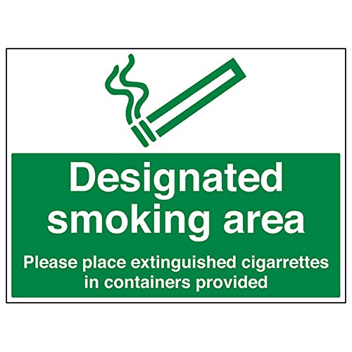 VSafety 57042BR-R'Place Cigarettes In Container Provided' Señal (600 mm x 450 mm, 3 unidades)