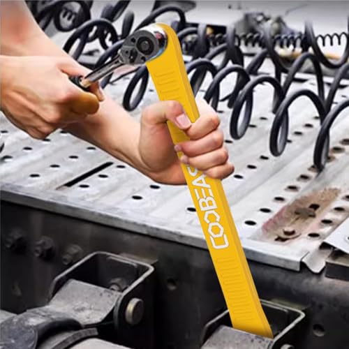 Image of coobeast Offset Extension Wrench Impact Ready Socket Wrench Extender Tool with Versatile 1 /4 inch, 3 /8 inch, and 1 /2 inch Square Drive Adapters, Universal Extensions Wrench for Small Place, Yellow