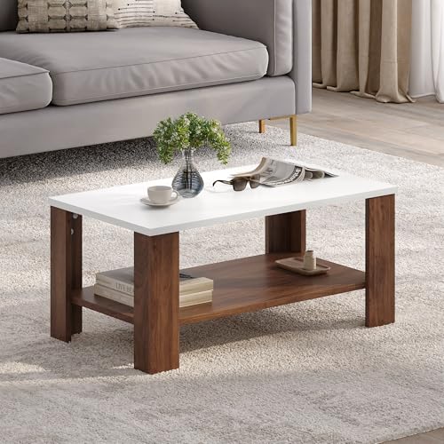 Image of Wakefit Center Table | 1 Yr Warranty | Coffee Table for Living Room Wooden, Tea Table for Living Room Wooden, Sofa Table, Free Installation from Brand, Modern Multi-Functional & Wobble-Free(Vaulten)
