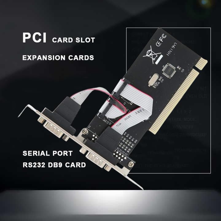Image of BigPlayer PCI Serial Card 9-Pin RS232 COM Port - Internal PCI Expansion Card for Desktop PC - High-Speed DB9 Interface Adapter (Black)