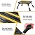 Nilight RV Steps Folding Aluminum Step Stool Heavy Duty Camper Steps, 16.5"x12" Surface, 4 Levels Adjustable Height Portable Platform Step Anti-Slip Rubber Feet Supports Up to 500lbs for Camper,Black