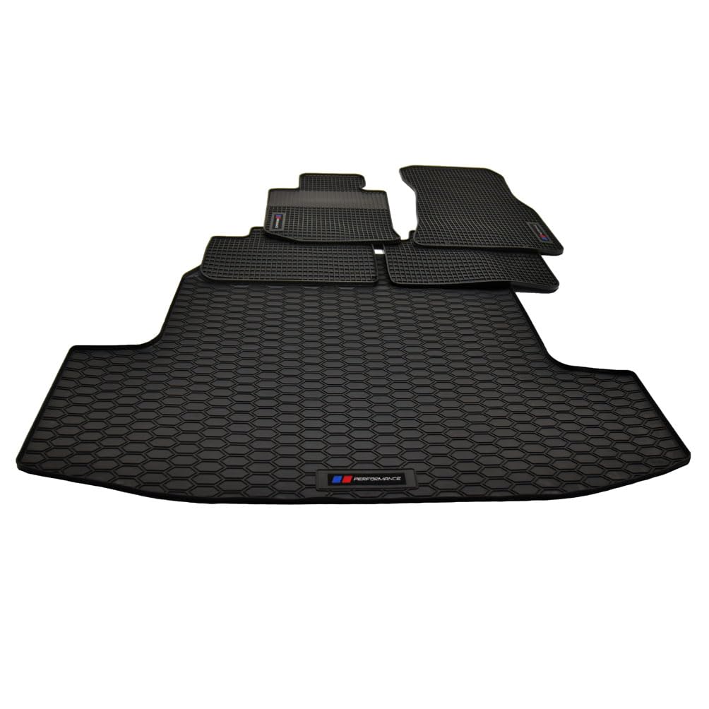 Performance Gummimatten + Kofferraumwanne Set kompatibel mit BMW 3er G21 Touring ab Bj. 2019