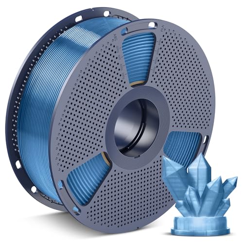 Image of SUNLU PLA 3D Printer Filament PLA Filament 1.75mm, Neatly Wound 3D Printing Filament 1.75mm, Dimensional Accuracy + /- 0.02 mm, Fit Most FDM 3D Printers, 1kg Spool (2.2lbs), Transparent Ocean Haze