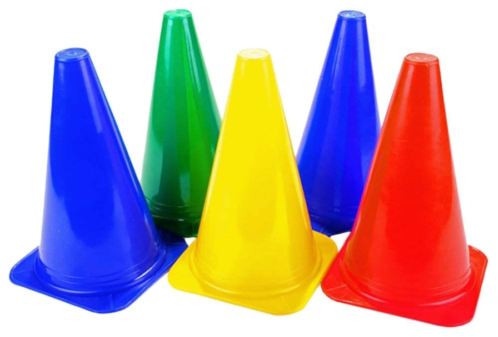 AS Sports 9 inch Cone Marker Pack of 6 (Yellow, Red, Blue, Orange, Green) - Essential Set for Field Training, Agility Drills, and Boundary Marking in Soccer, Football, Basketball, and More-image-11