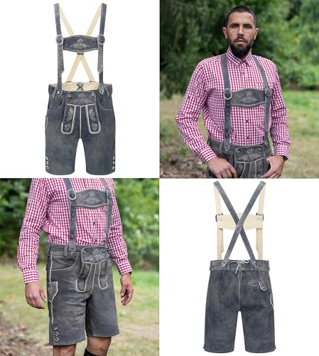 Schöneberger Trachten Couture Lederhosen Men, Genuine Leather - Antique German Lederhosen, Bavarian Oktoberfest Trouser4
