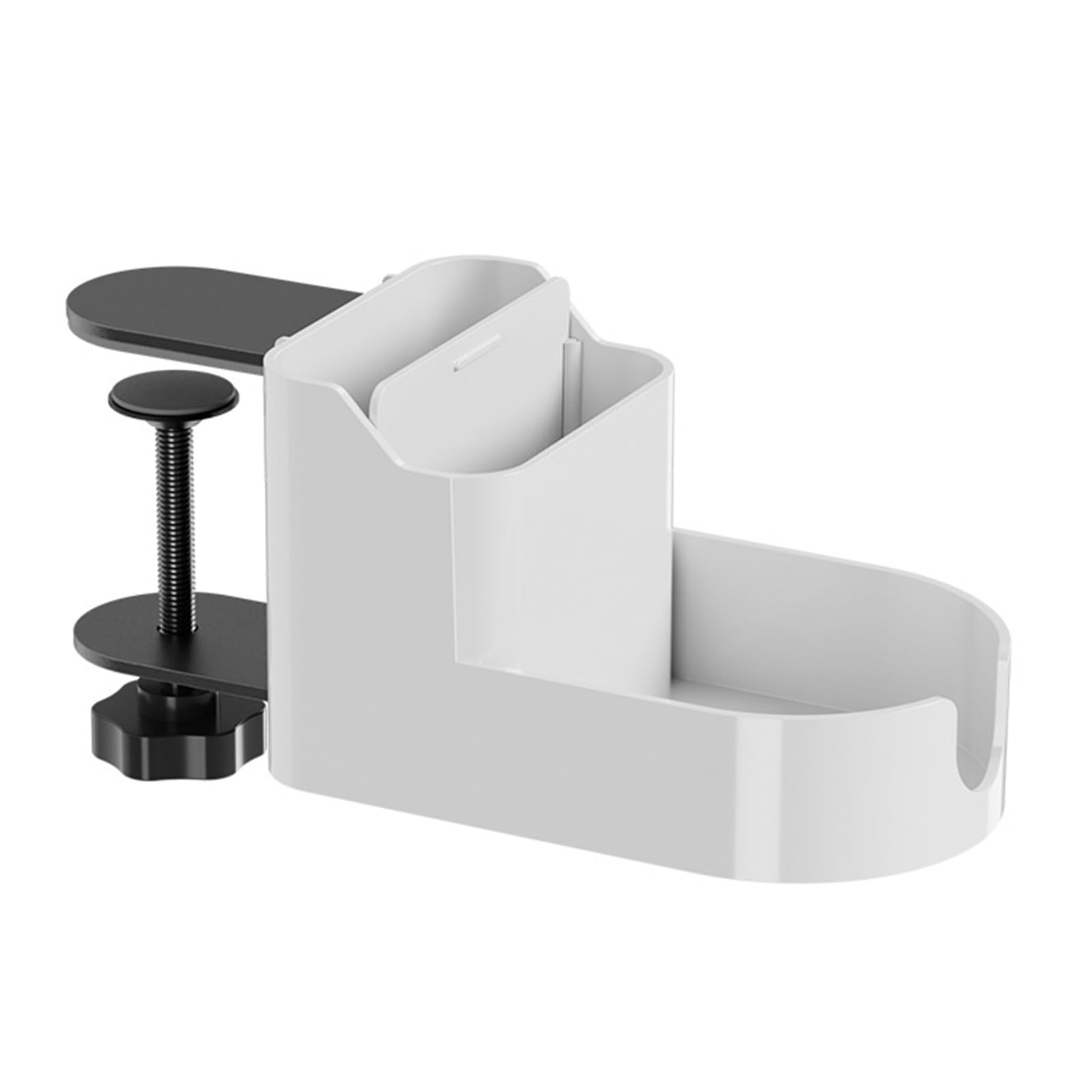 Kalttoy Smartphone & Drink Holder, Desk Tray with Nonslip ABS Carbon Steel Base Space Saving ABS Carbon Steel Desk Organiser